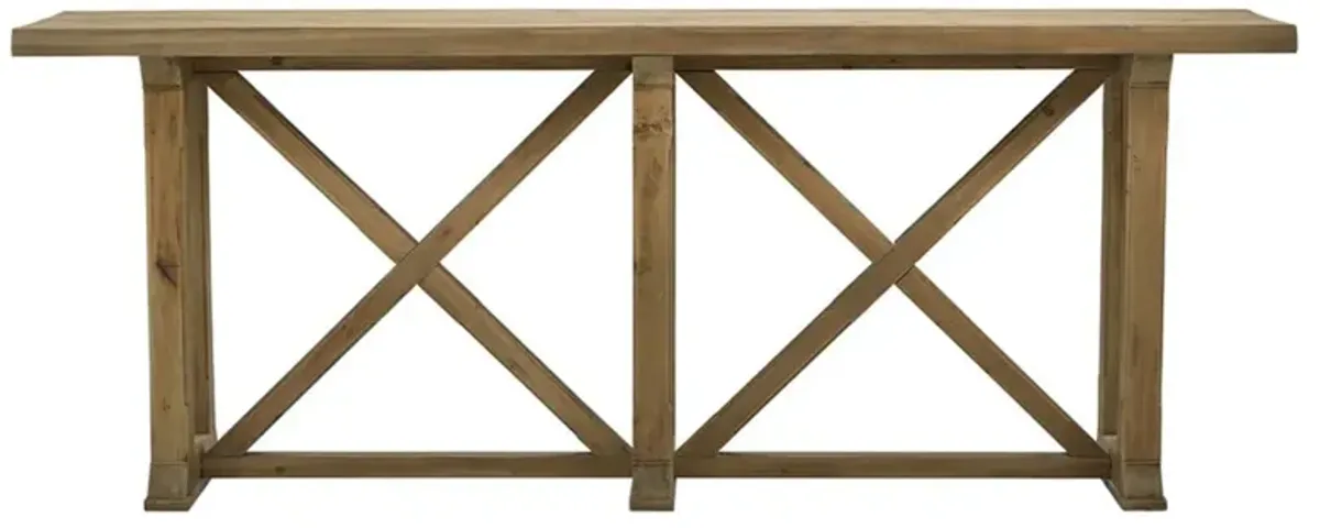 Darci Rustic Lodge Brown Reclaimed Wood Rectangular Console Table