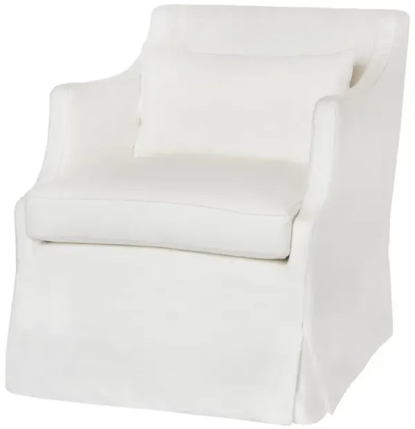 Cisco Home Amalia Modern Classic White Slipcovered Occasional Arm Chair