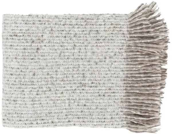Joy French Country Rectangular Ivory Throw Blanket