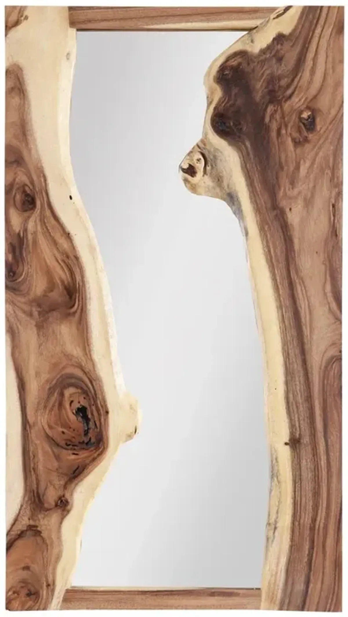 Maxim Rustic Lodge Chamcha Wood Rectangular Wall Mirror