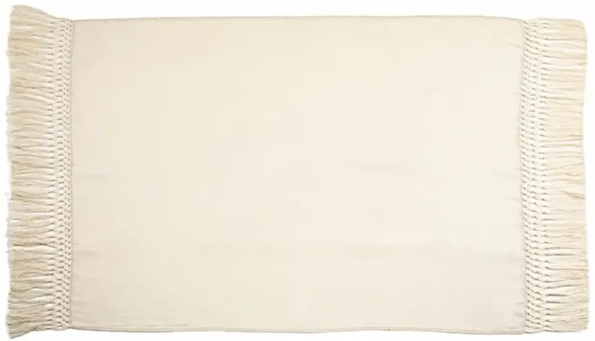 Nylah Modern Woven Baby Alpaca Throw Blanket - Ivory