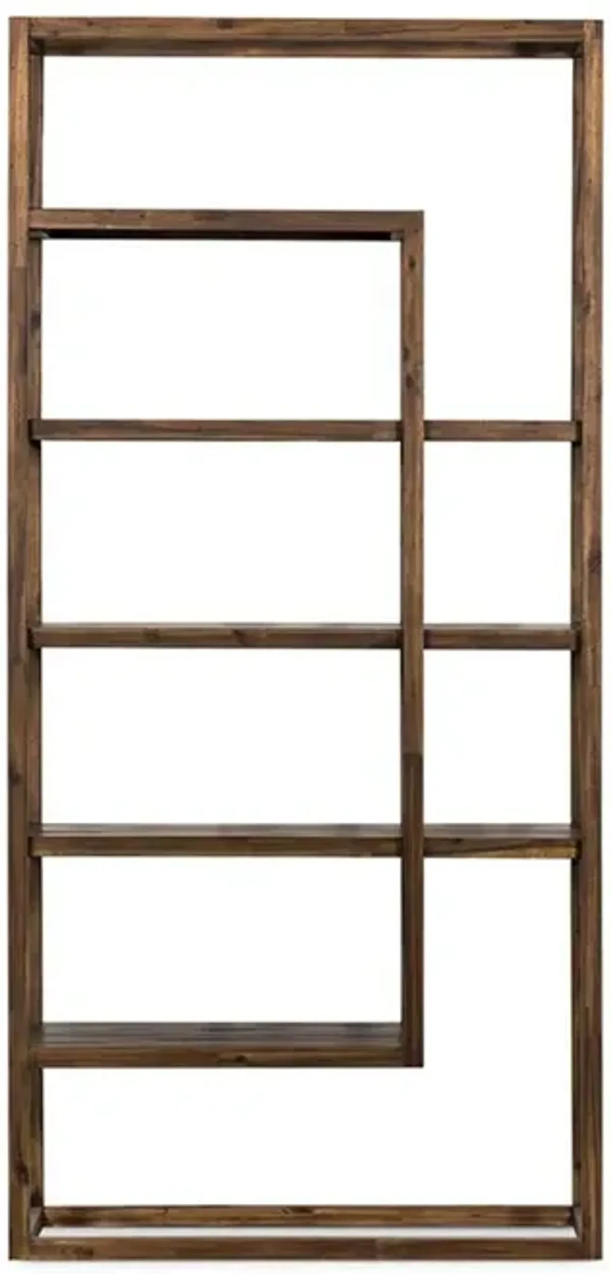 Jam Modern Classic Brown Acacia Wood Display Bookcase