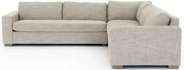 Samira Modern Classic Beige Performance 3 Piece Sectional - Small