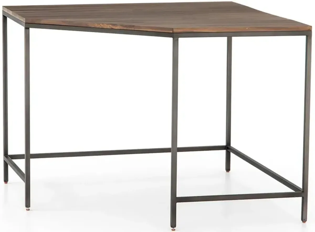 Theodore Industrial Loft Brown Wood Iron Corner Desk
