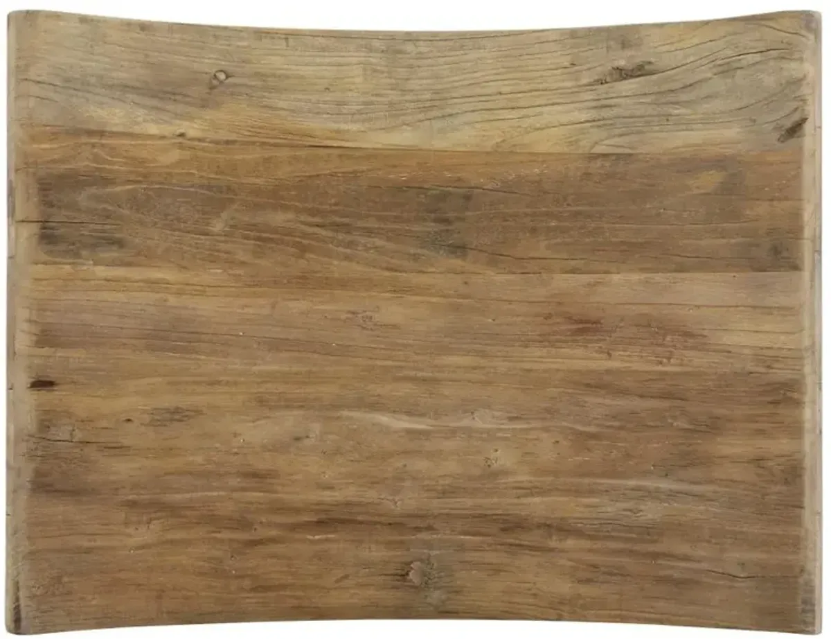Florence Coastal Beach Reclaimed Elm Wood Stool