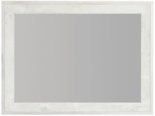 Maxine Modern Classic Brushed White Wood Rectangular Wall Mirror