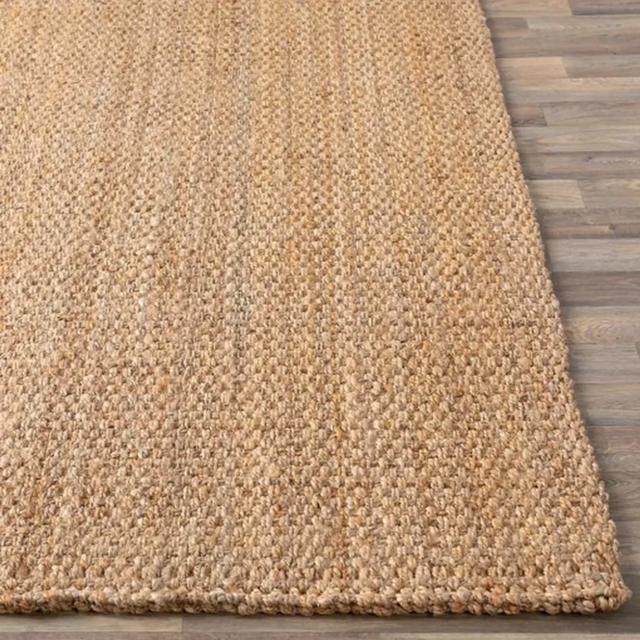 Jamie Coastal Beach Natural Brown Jute Rug - 2'6