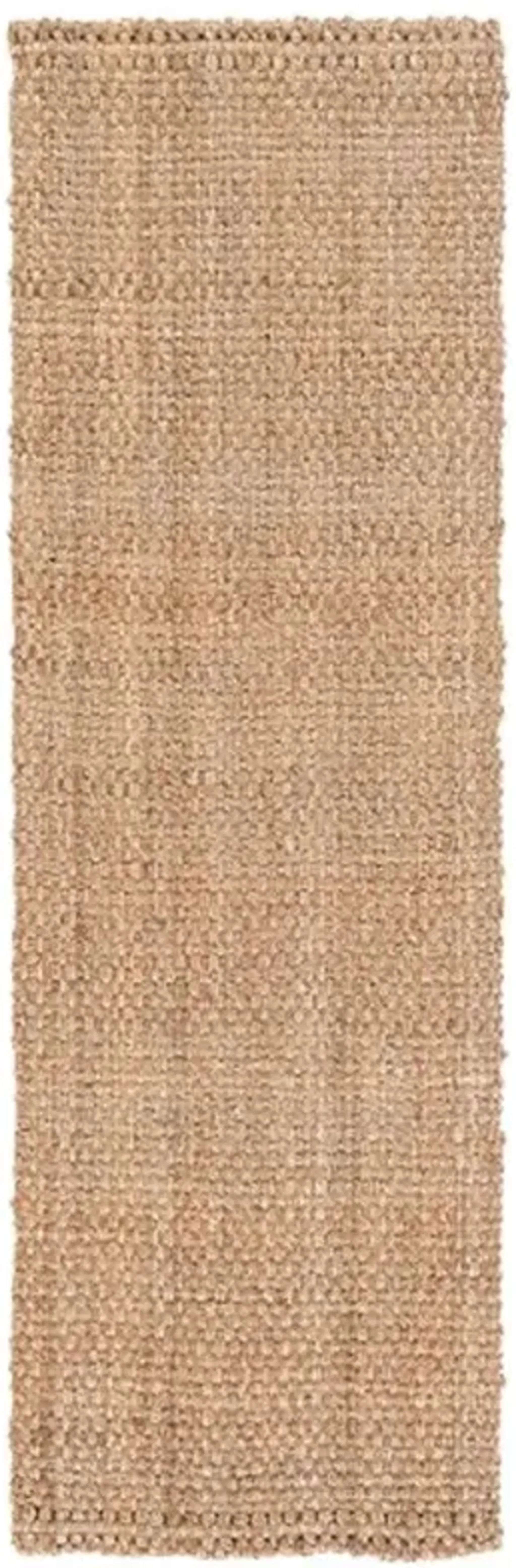 Jamie Coastal Beach Natural Brown Jute Rug - 2'6