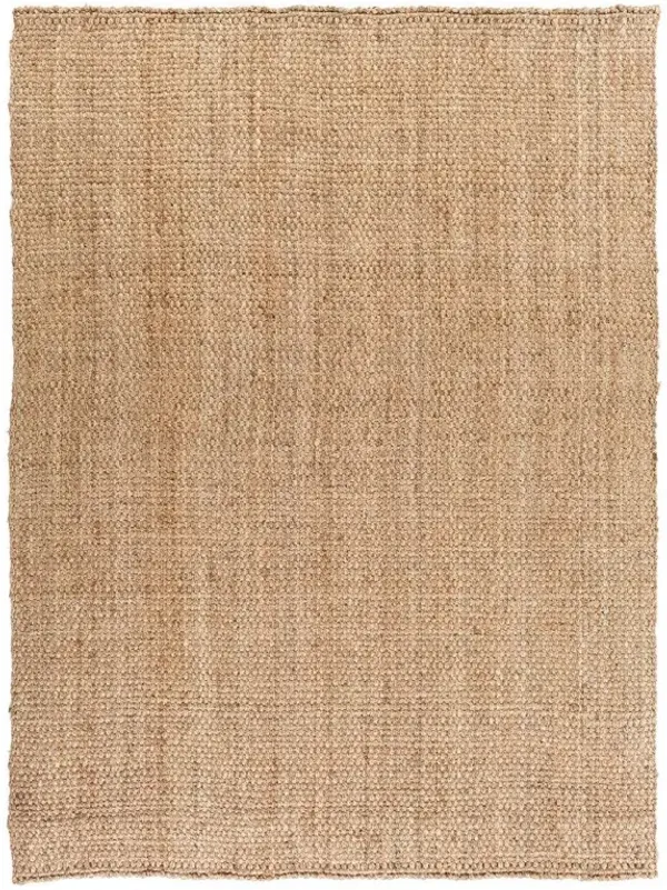 Jamie Coastal Beach Natural Brown Jute Rug - 6'x9'