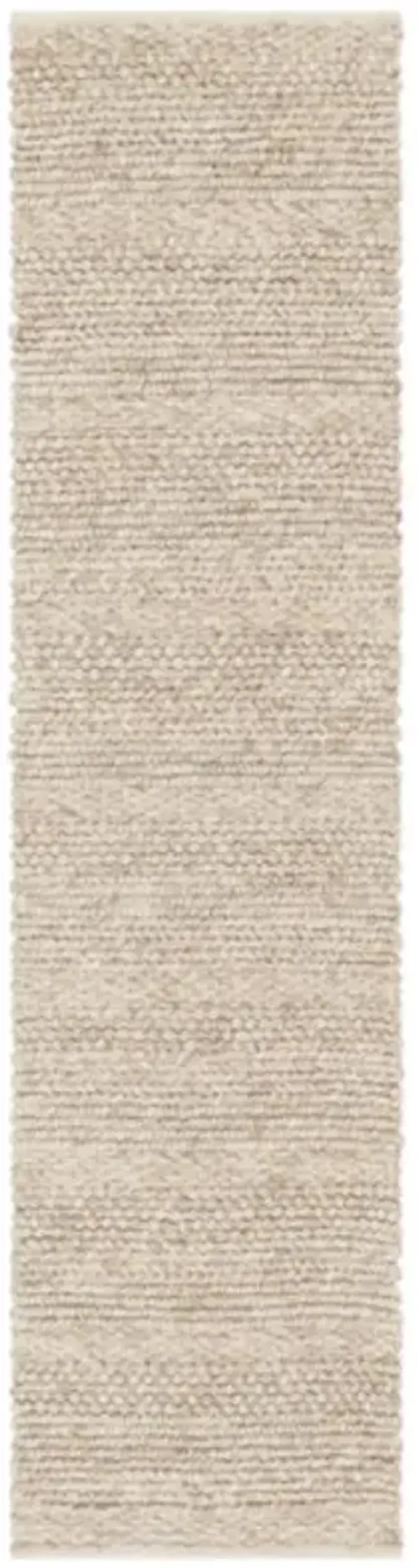 Jay Modern Classic Khaki Wool Solid Rug - 2'6"x10'