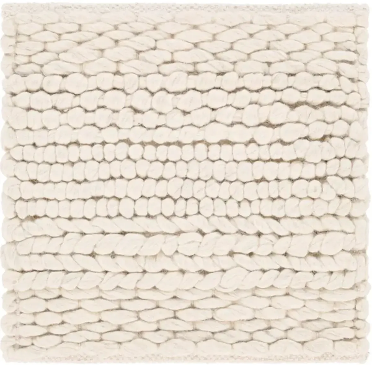 Jay Modern Classic Beige Wool Solid Rug - Sample