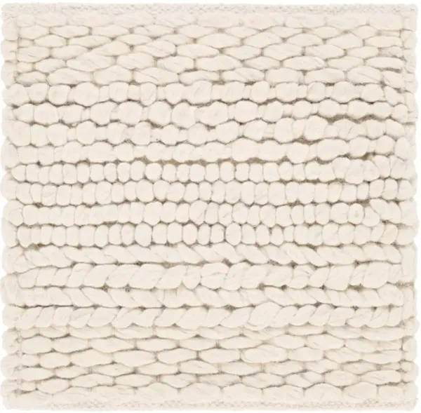 Jay Modern Classic Beige Wool Solid Rug - Sample