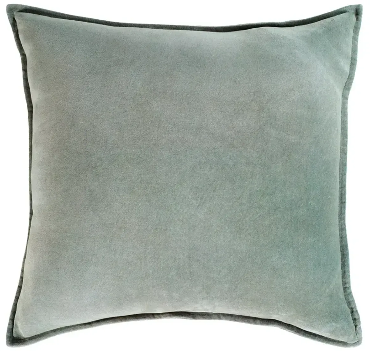 Anika Modern Classic Green Velvet Flange Down Pillow - 20x20