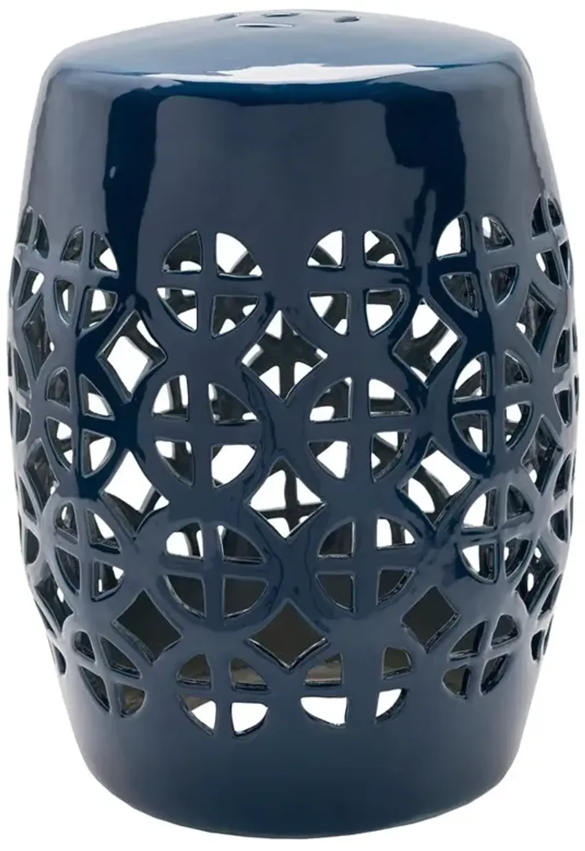 Astrid Global Bazaar Navy Blue Ceramic Outdoor Garden Stool