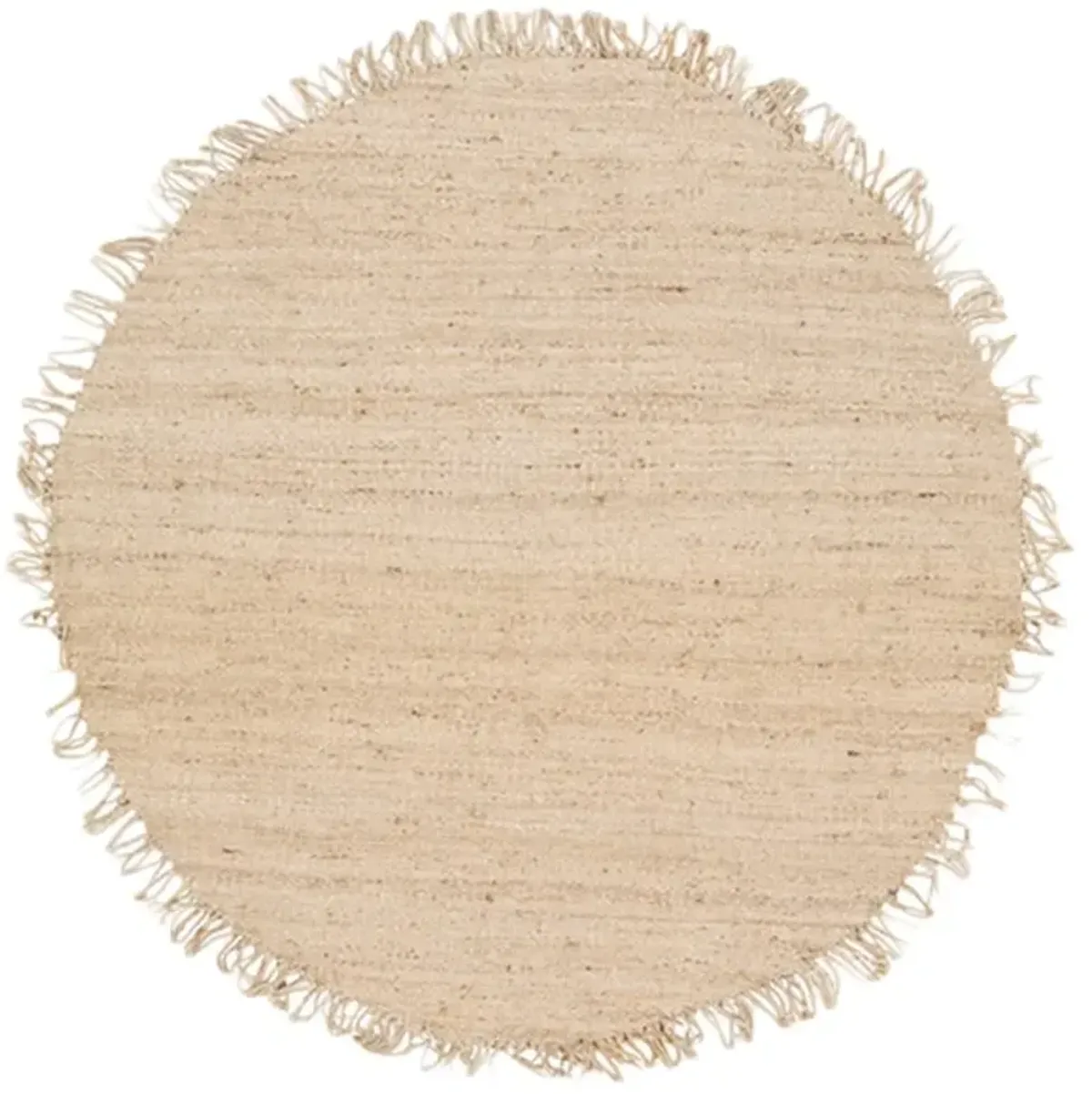 Selina Coastal Beach Natural Jute Woven Rug - 6' Round