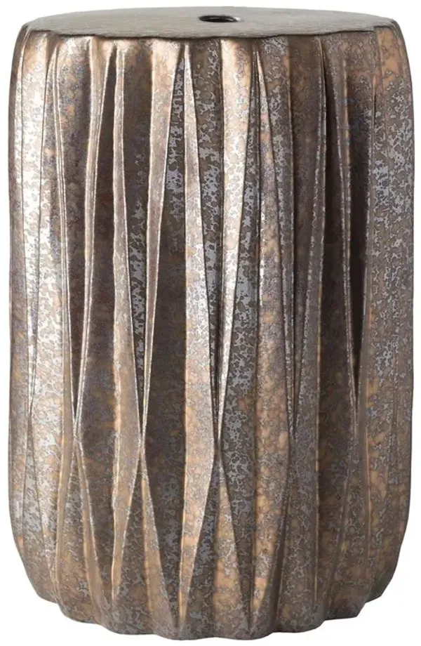 Helena Modern Classic Bronze Geometric Ceramic Garden Stool