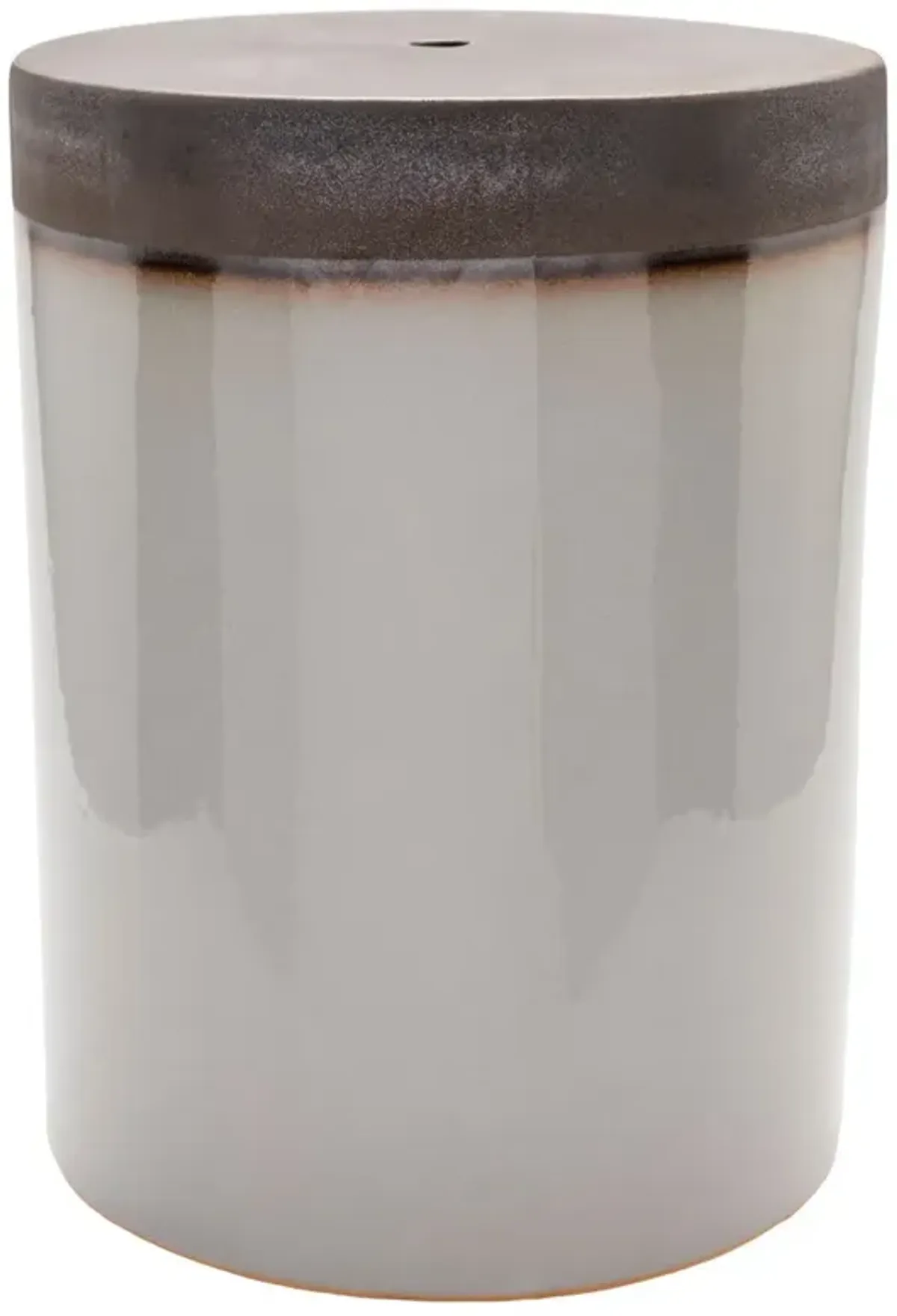 Jamaica Modern Classic Dark Brown Top Grey Ceramic Outdoor Garden Stool