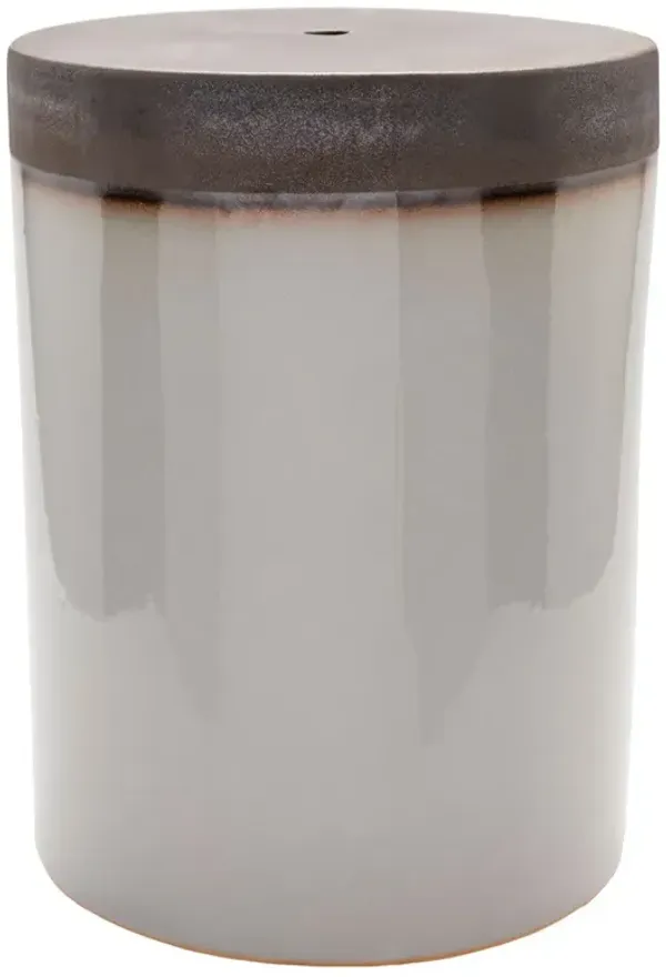 Jamaica Modern Classic Dark Brown Top Grey Ceramic Outdoor Garden Stool