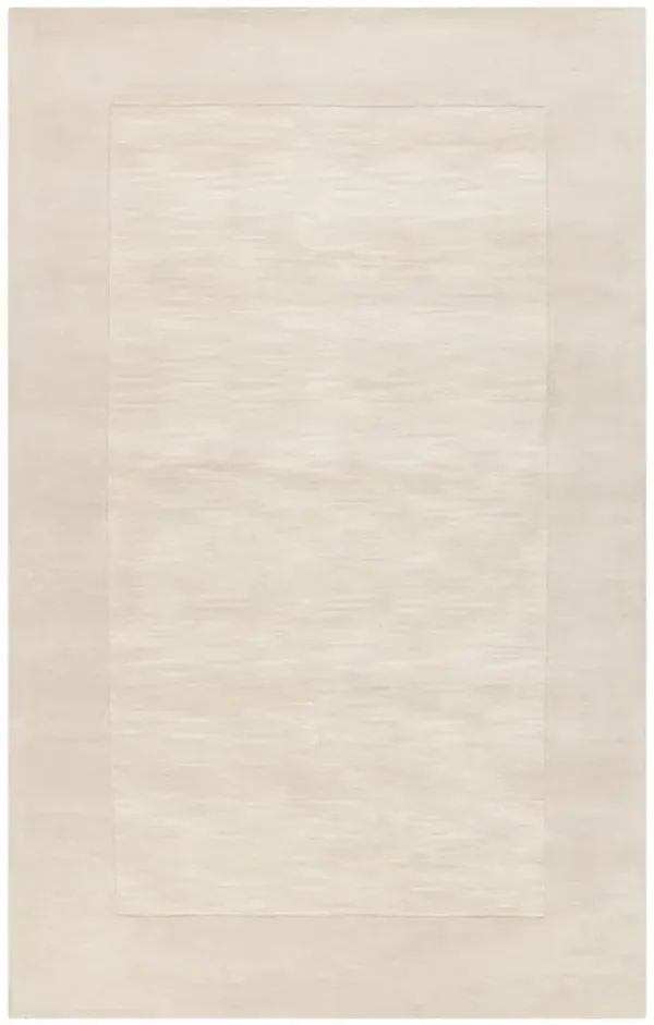 Norah Modern Classic Beige Border Wool Solid Rug - 8'x11'