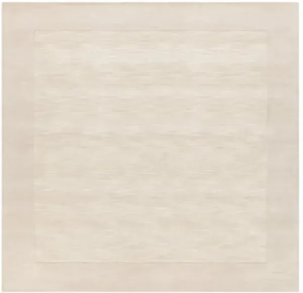 Norah Modern Classic Beige Border Wool Solid Rug - Sample