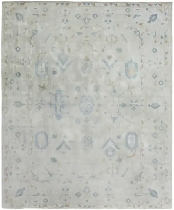 Elise French Country Ivory Bamboo Silk Patterned Rug - 8'x10'
