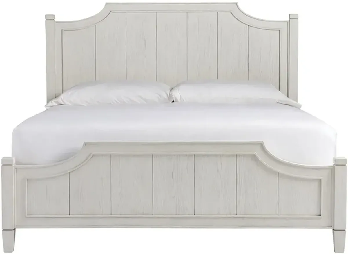 Pablo Coastal Beach White Wood Bed - Queen