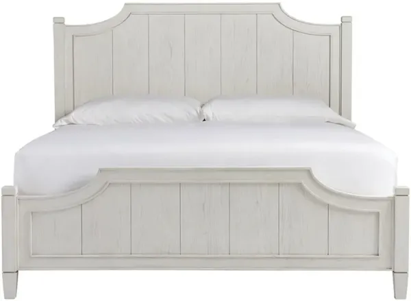 Pablo Coastal Beach White Wood Bed - King