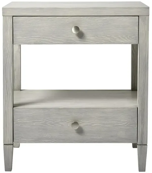 Dayana Coastal Beach Grey Wood Nightstand
