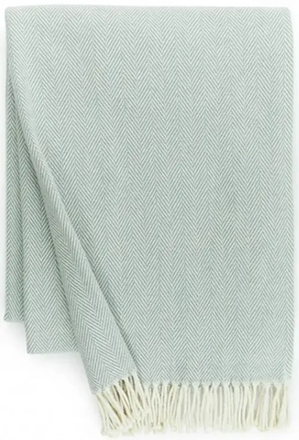 Sferra Modern Celine Slate Blue Cotton Throw Blanket