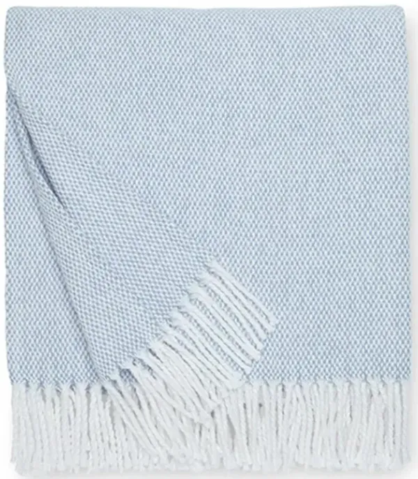 Sferra Modern Terzo Ocean Blue Throw Blanket