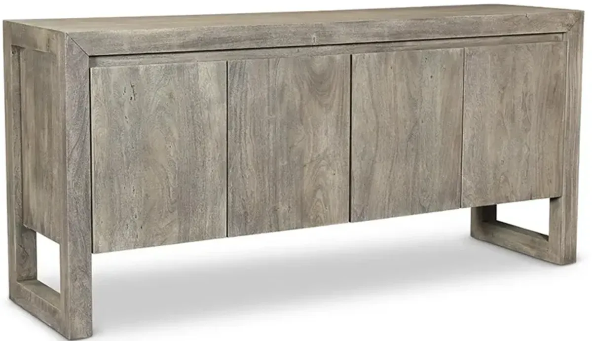 Edward Rustic Lodge Grey Acacia Wood Sideboard