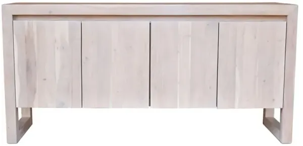 Edward Rustic Lodge White Wash Acacia Wood Sideboard
