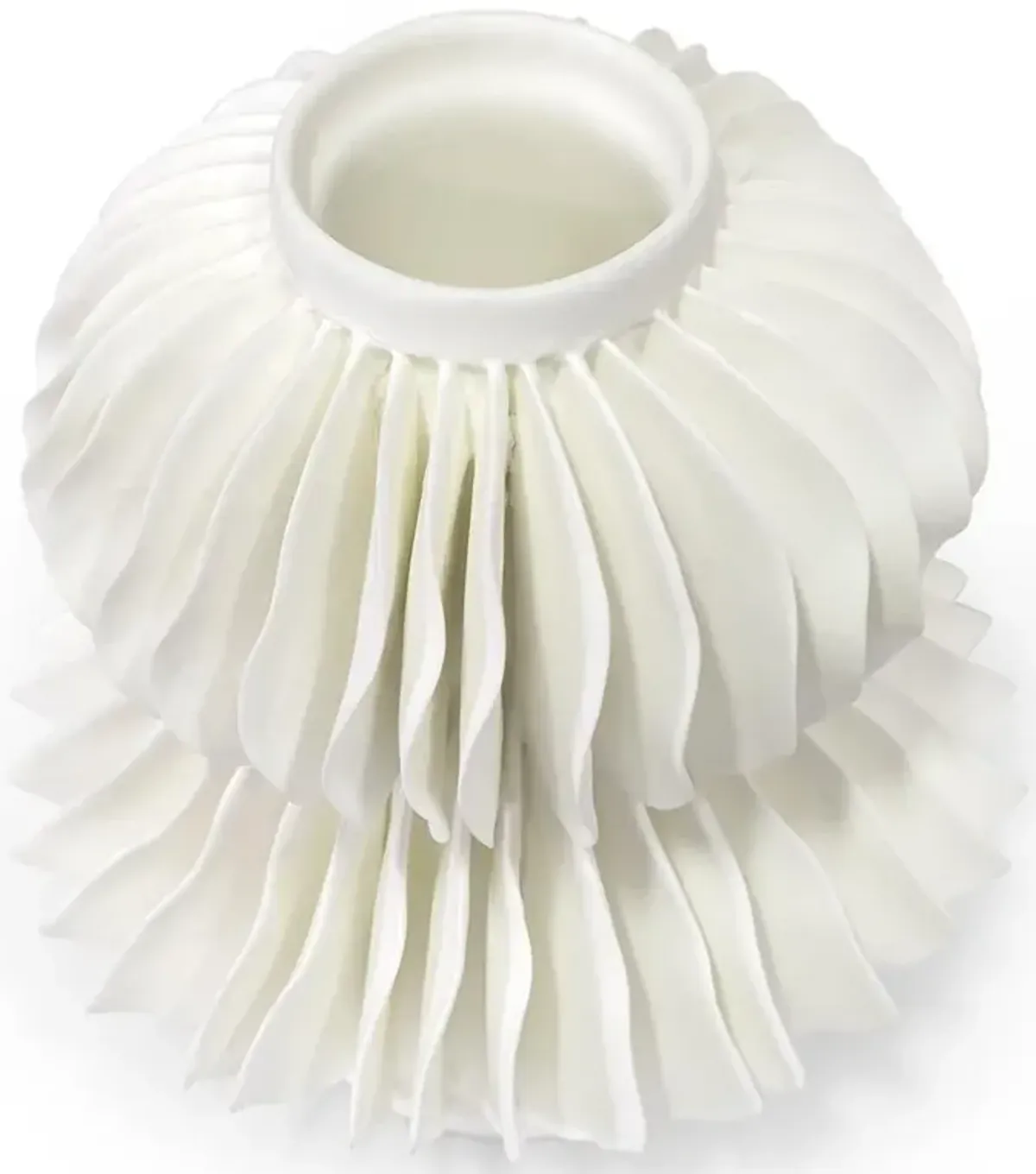 Palecek Antilles Coastal Beach White Porcelain Decorative Vase