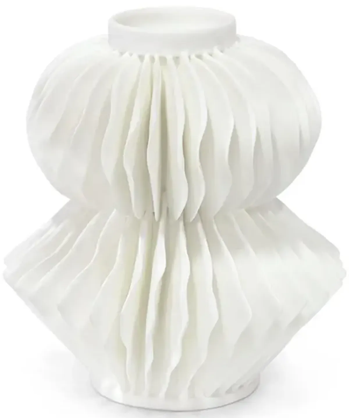 Palecek Antilles Coastal Beach White Porcelain Decorative Vase