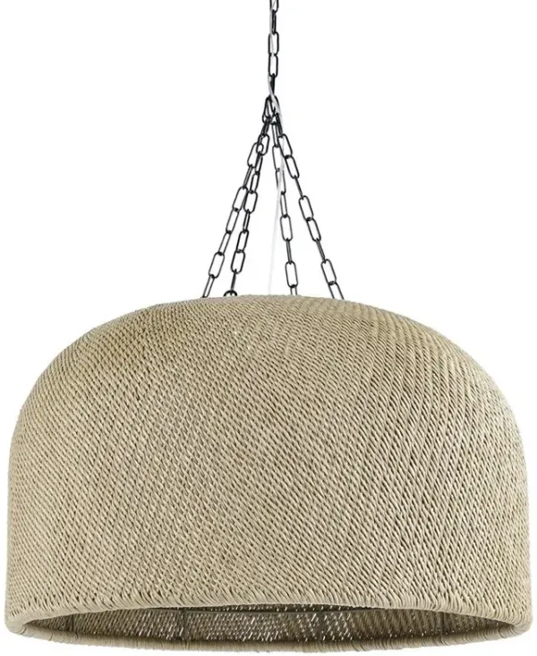 Palecek Augustine Coastal Beach Natural Brown Outdoor Dome Chandelier