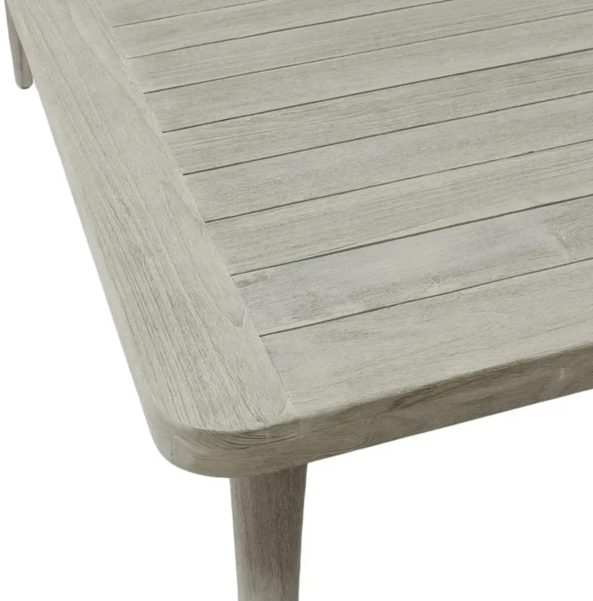 Palecek Boca Coastal Beach Grey Teak Outdoor Dining Table - 90.25"W