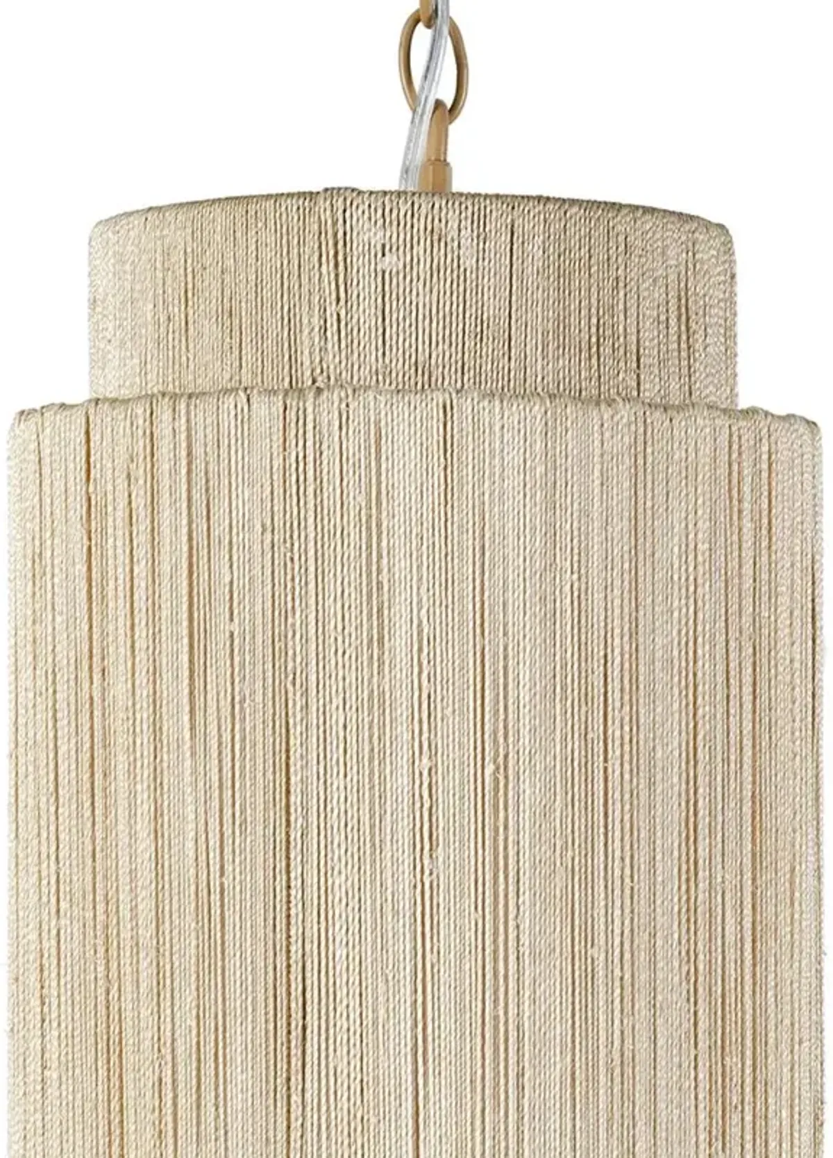 Palecek Everly Coastal Beach Natural Abaca Rope Single Pendant