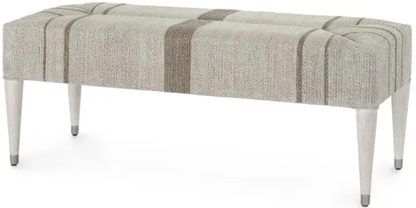 Palecek Fritz Coastal Beach Grey Lampakanai Rope Hardwood Bench