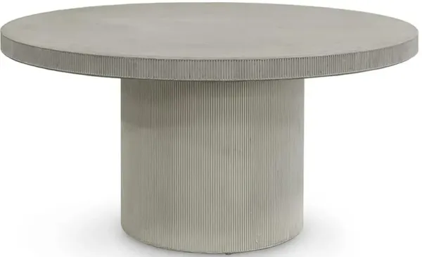 Palecek Largo Modern Classic Grey Stone Round Outdoor Dining Table - 60"
