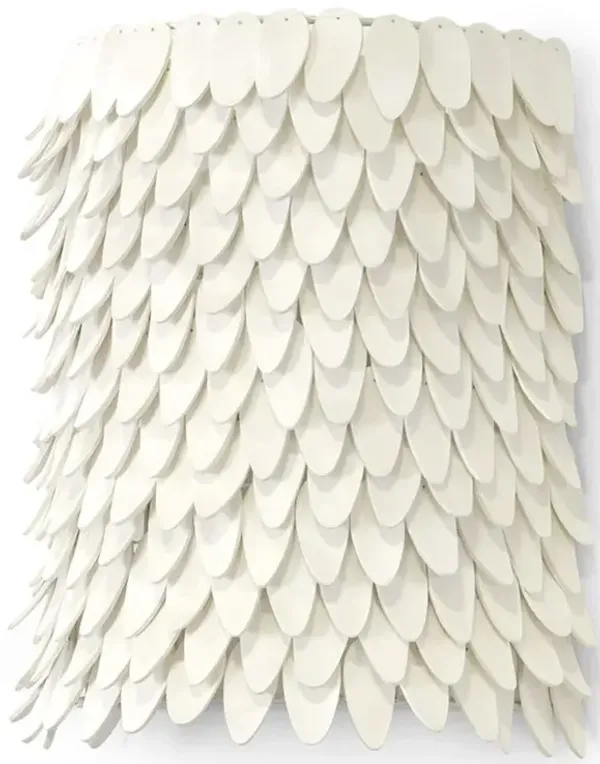 Palecek Mariposa Coastal Beach Off White Coconut Shells Wall Sconce