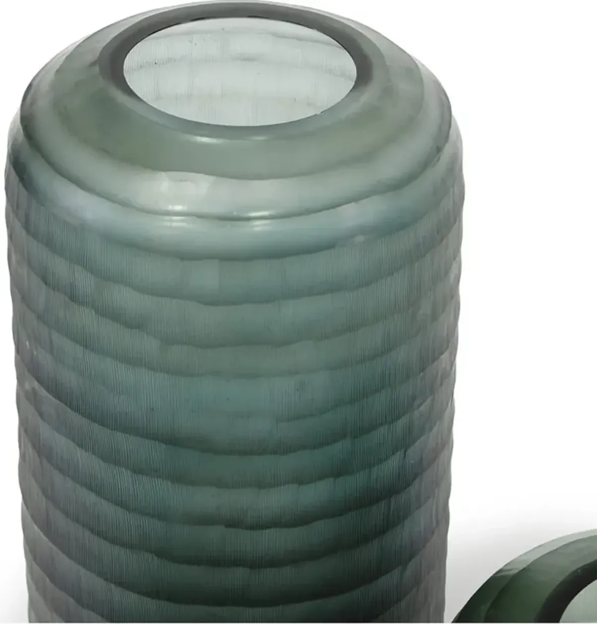 Palecek Zanzibar Modern Classic Sea Green Glass Decorative Vase - Large