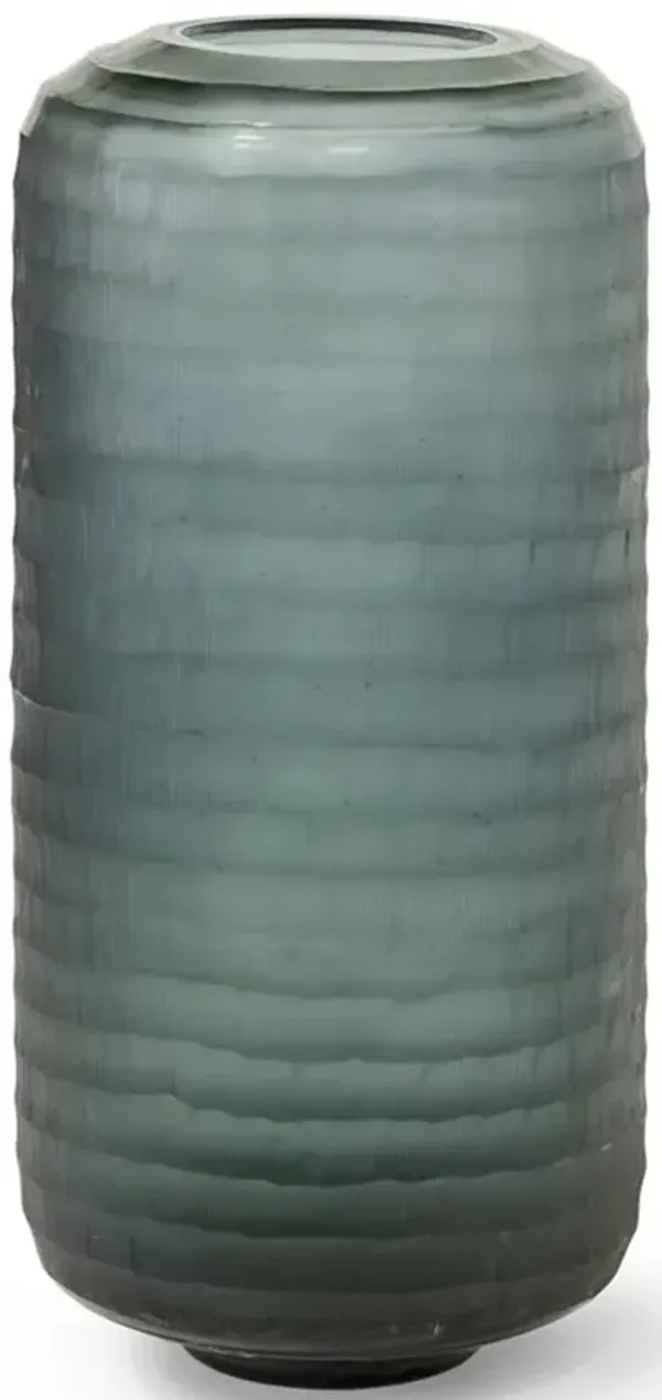 Palecek Zanzibar Modern Classic Sea Green Glass Decorative Vase - Large