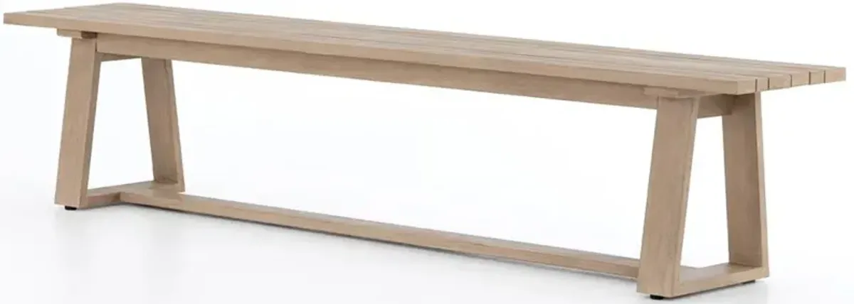 Cody Modern Classic Natural Teak Wood Outdoor Dining Bench