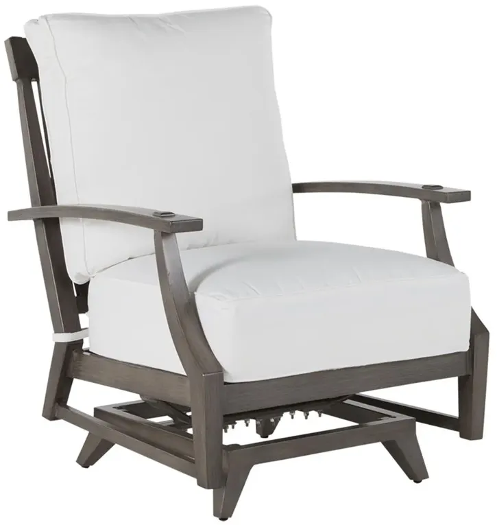Croquet Aluminum Slate Grey Outdoor Spring Lounge Chair
