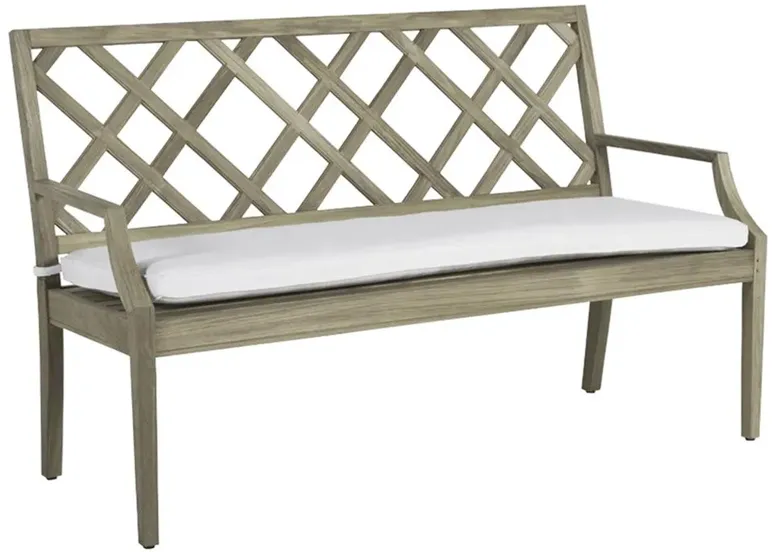 Haley French Oyster Grey Teak Outdoor Garden Bench - Large