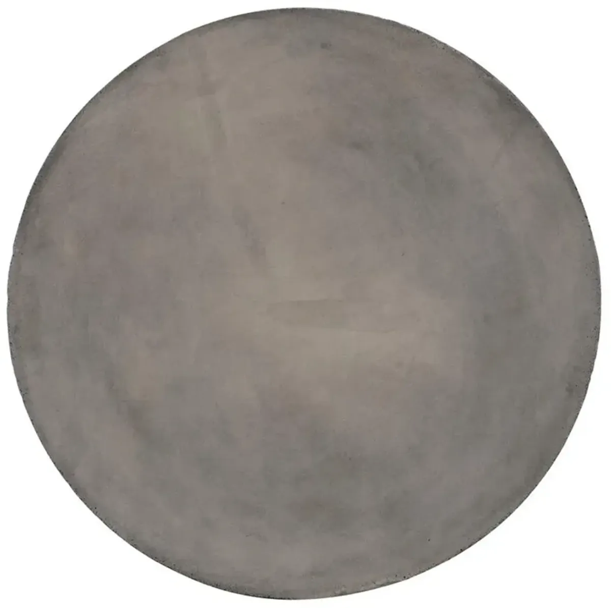 Karen Modern Classic Dark Grey Textured Concrete Round Outdoor Side End Table