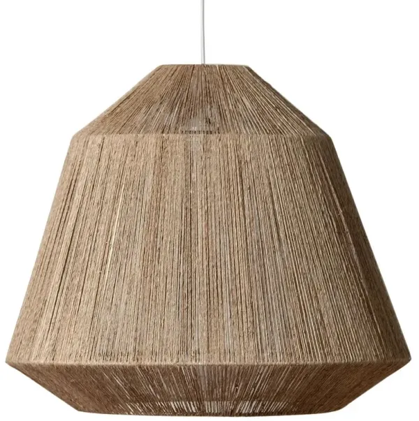 Rebecca Coastal Beach Natural Brown Twisted Jute Pendant