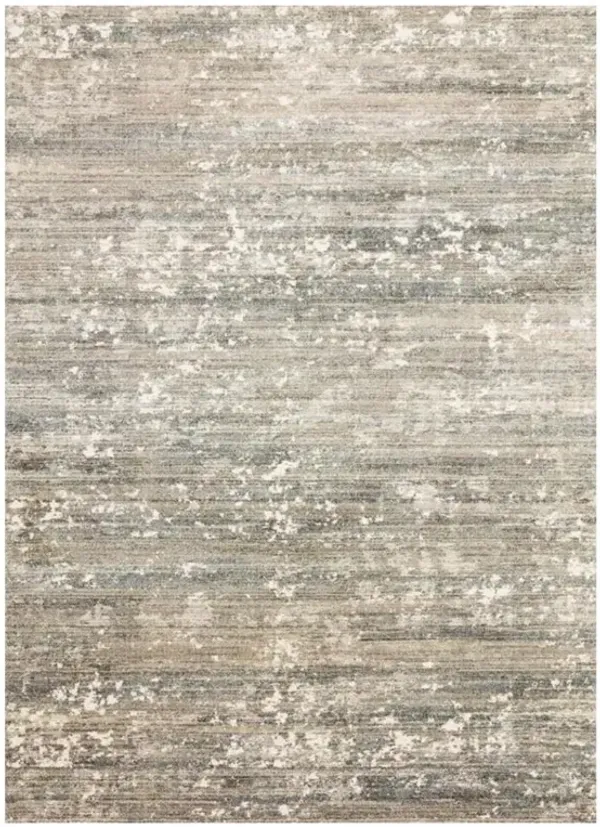 Alarisse Modern Classic Fog Grey Abstract Patterned Rug - 2'7"x7'8"