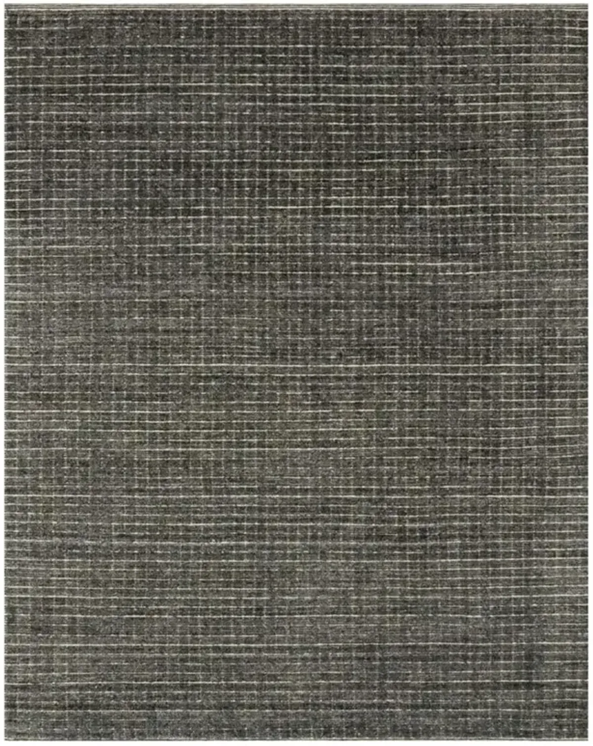 Greysen Modern Classic Charcoal Black Linear Solid Rug - 7'9"x9'9"