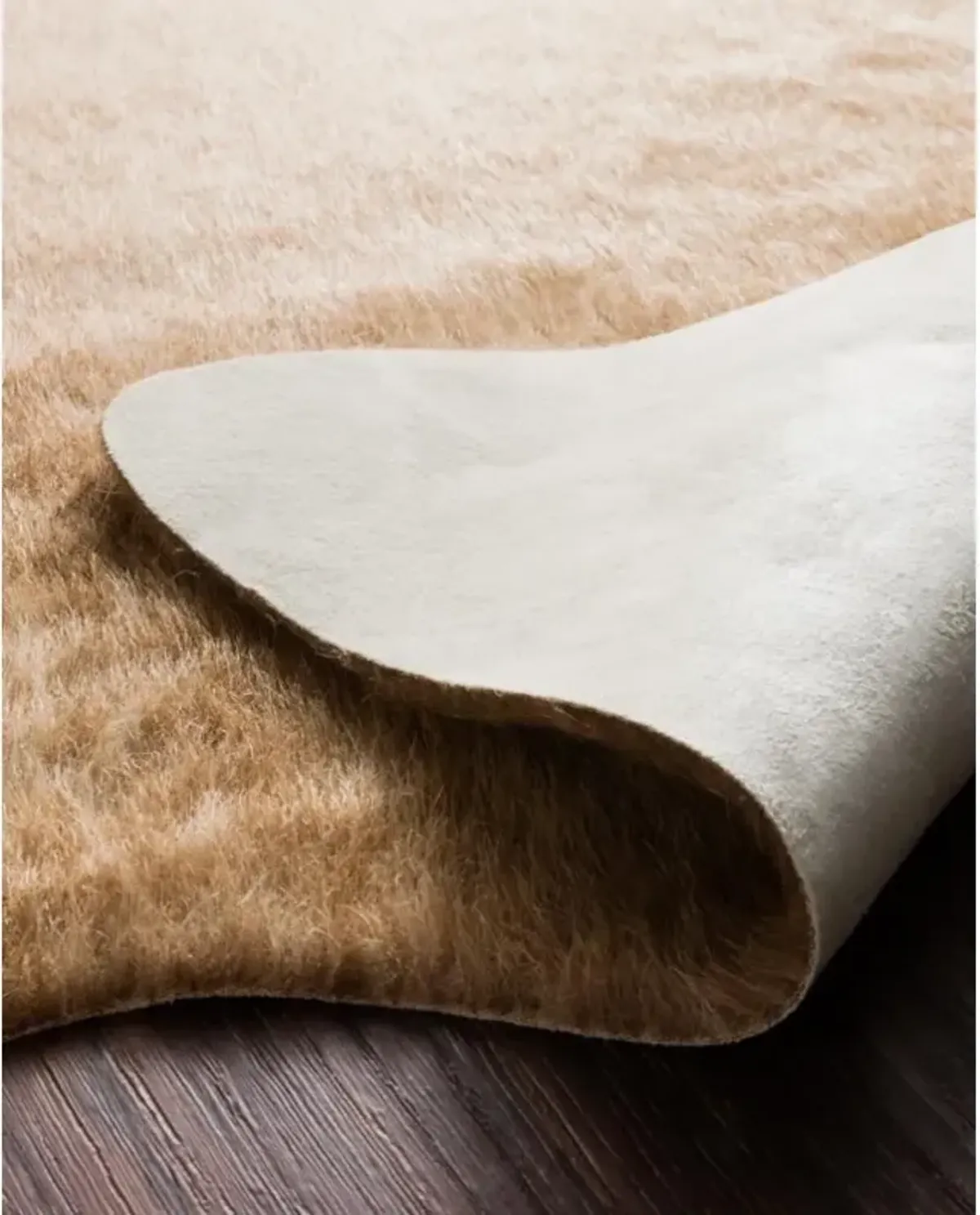 Xyra Rustic Lodge Tan Brown Faux Hide Rug - 5'x6'6"